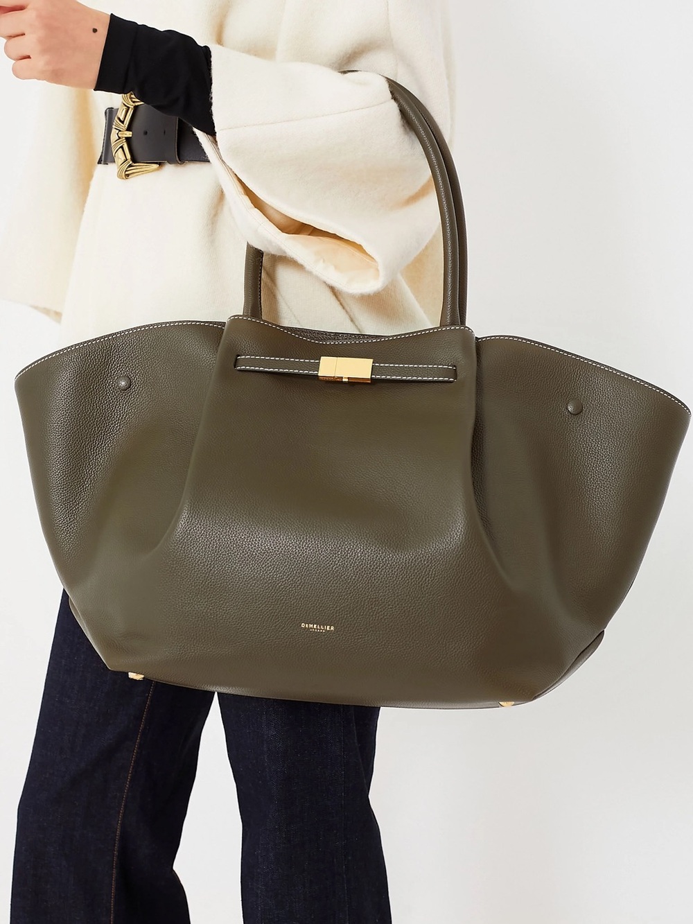 Demellier New York Tote in Olive